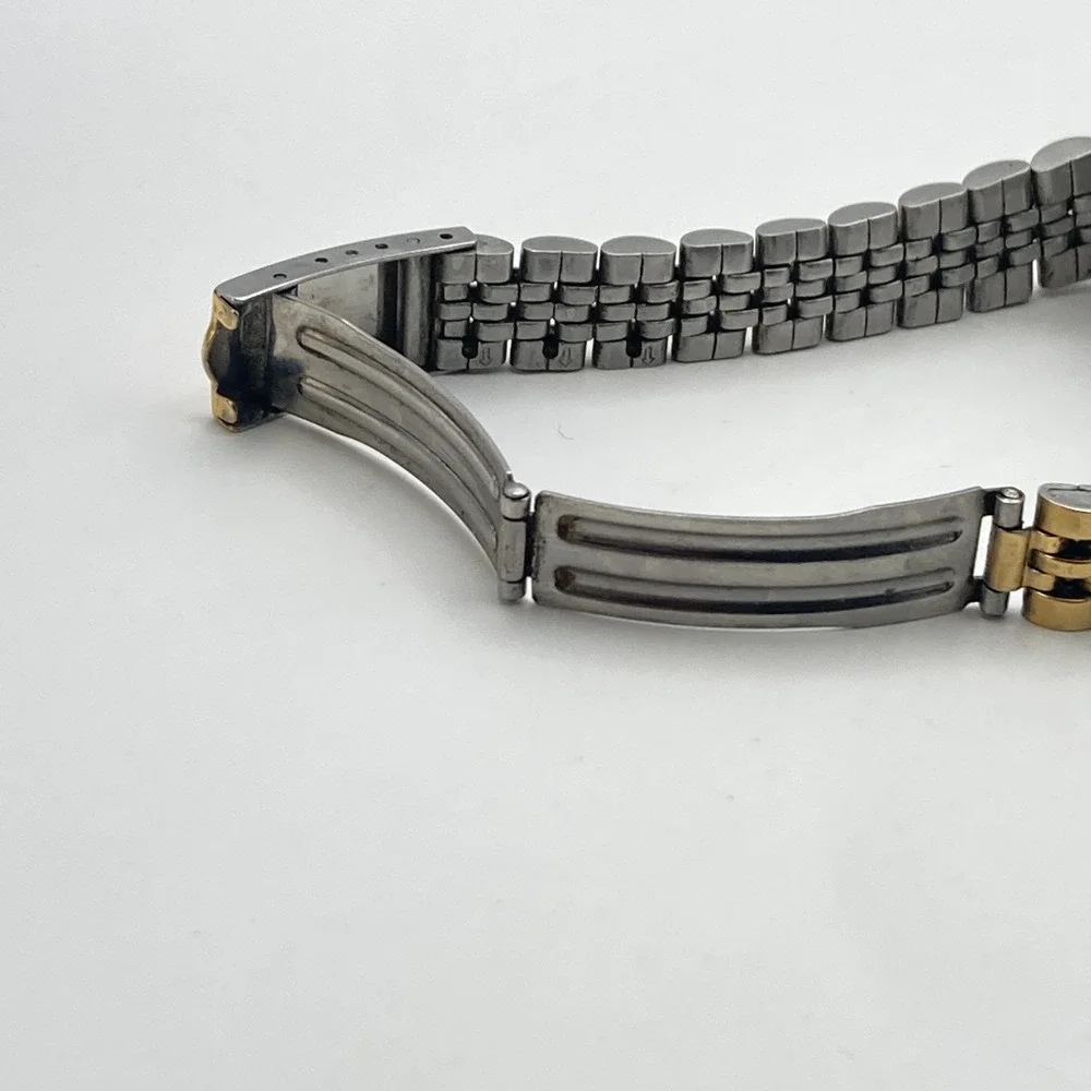 Vtg Pulsar Women's Watch 24mm Gold Tone V248-0020 Day Date New Battery SMALL 6